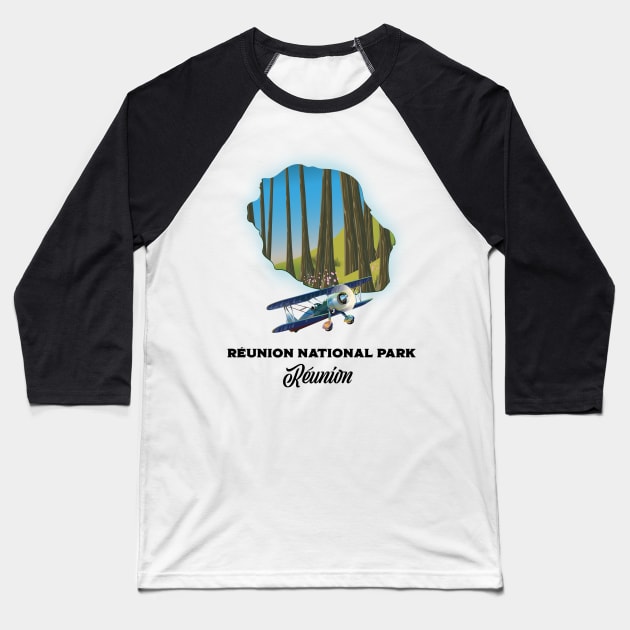 Réunion National Park Baseball T-Shirt by nickemporium1